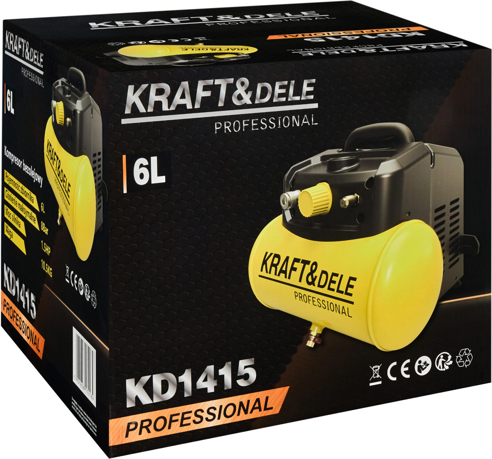 Õlivaba kompressor 6L 8bar KD1415