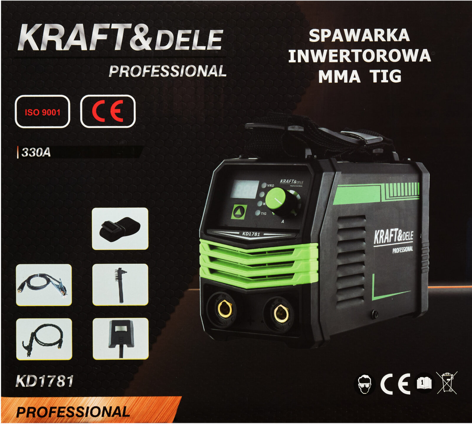 Invertorkeevitusaparaat 330A MMA TIG LIFT VRD KD1781
