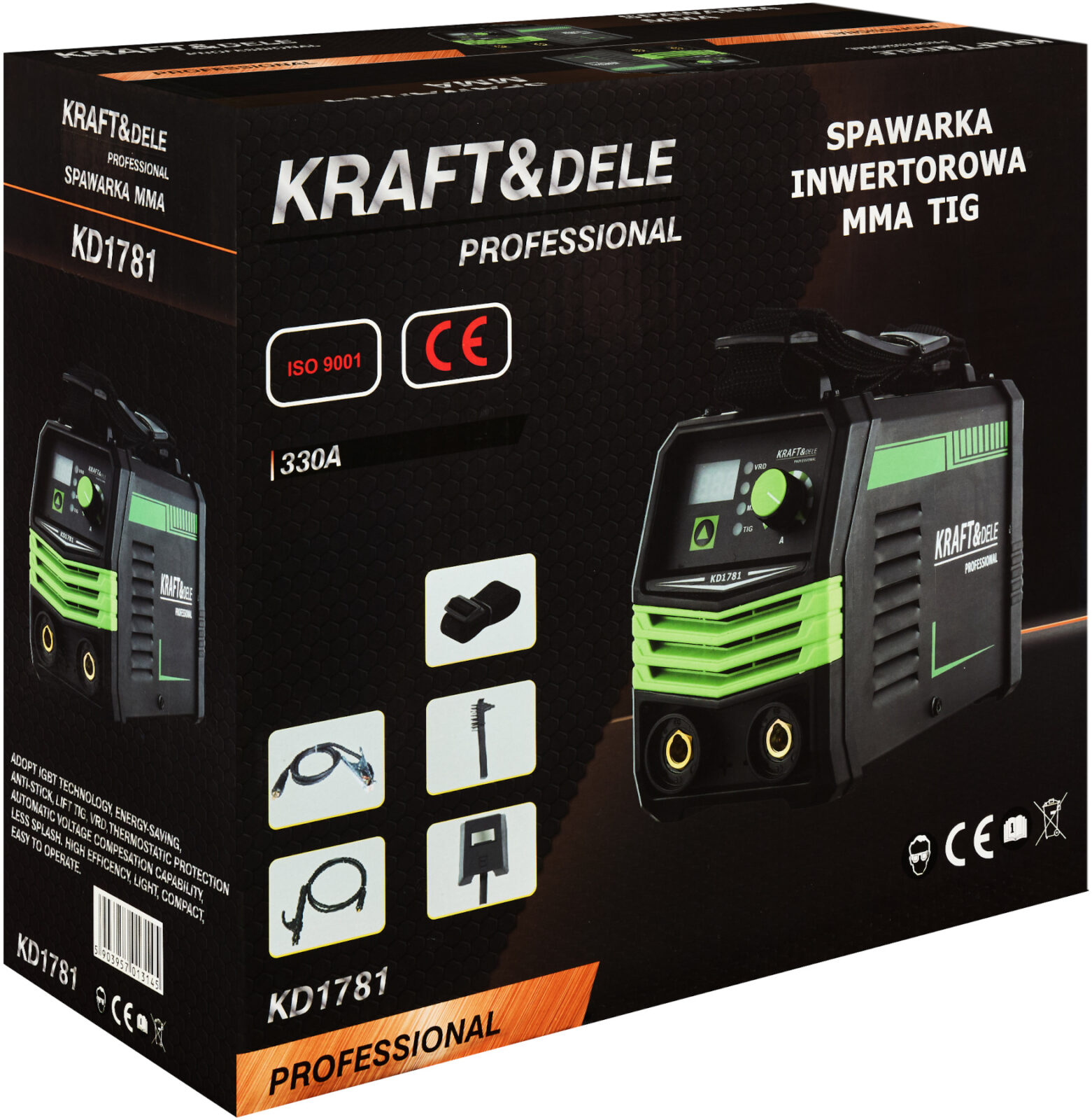 Invertorkeevitusaparaat 330A MMA TIG LIFT VRD KD1781
