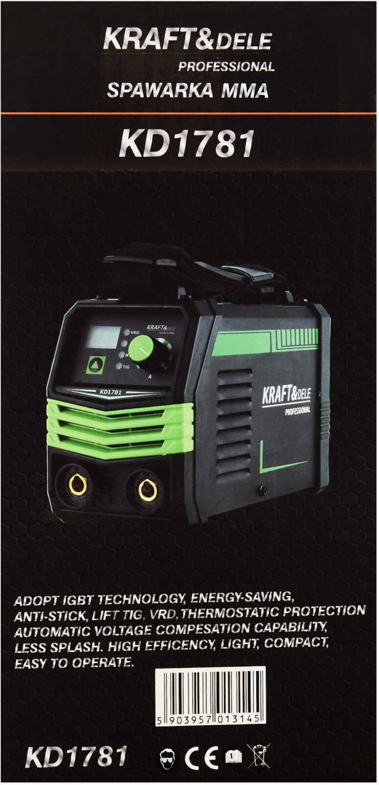 Invertorkeevitusaparaat 330A MMA TIG LIFT VRD KD1781