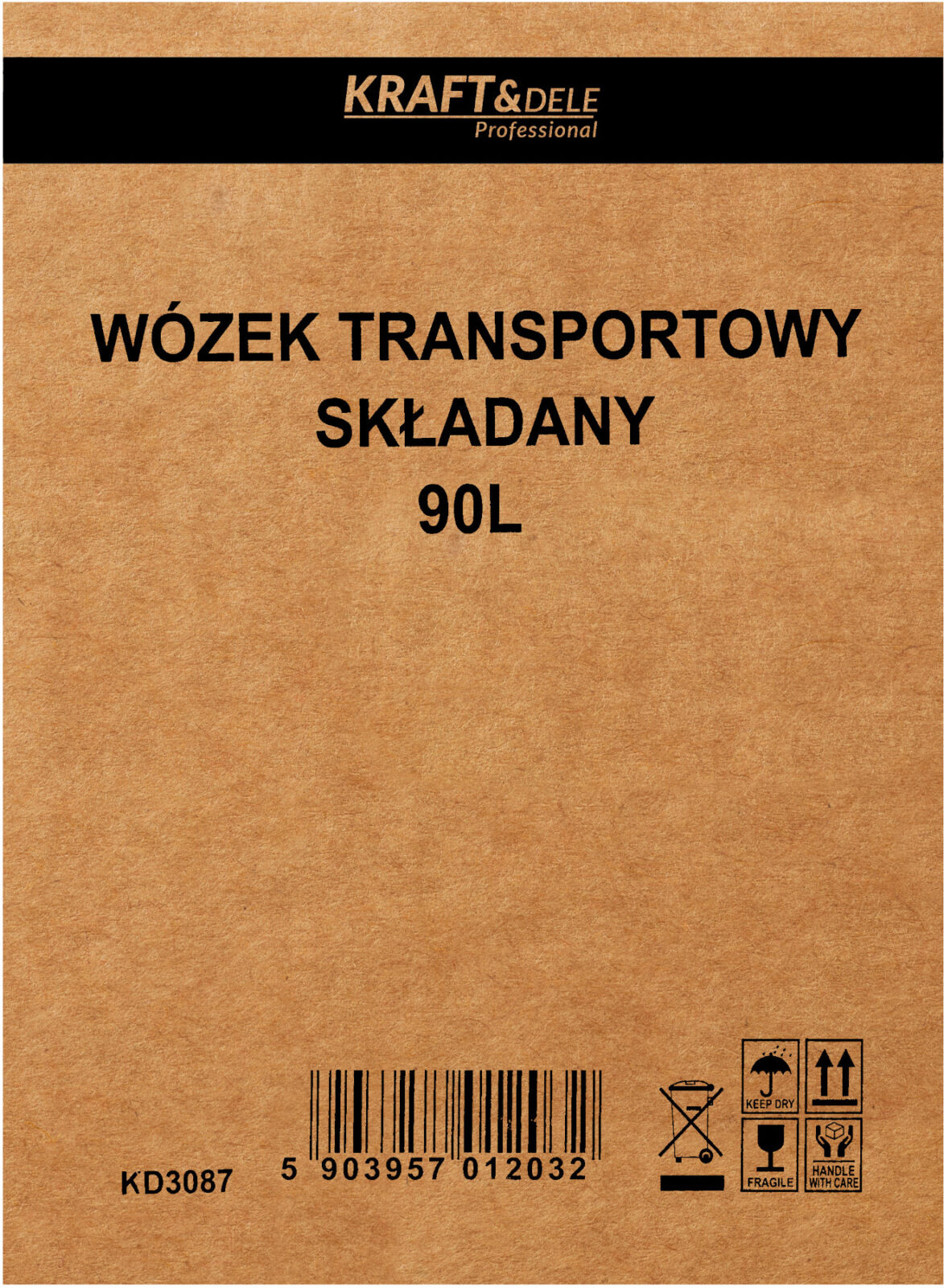 KOKKUPANDAV TRANSPORDIKÄRU 90 L KD3087