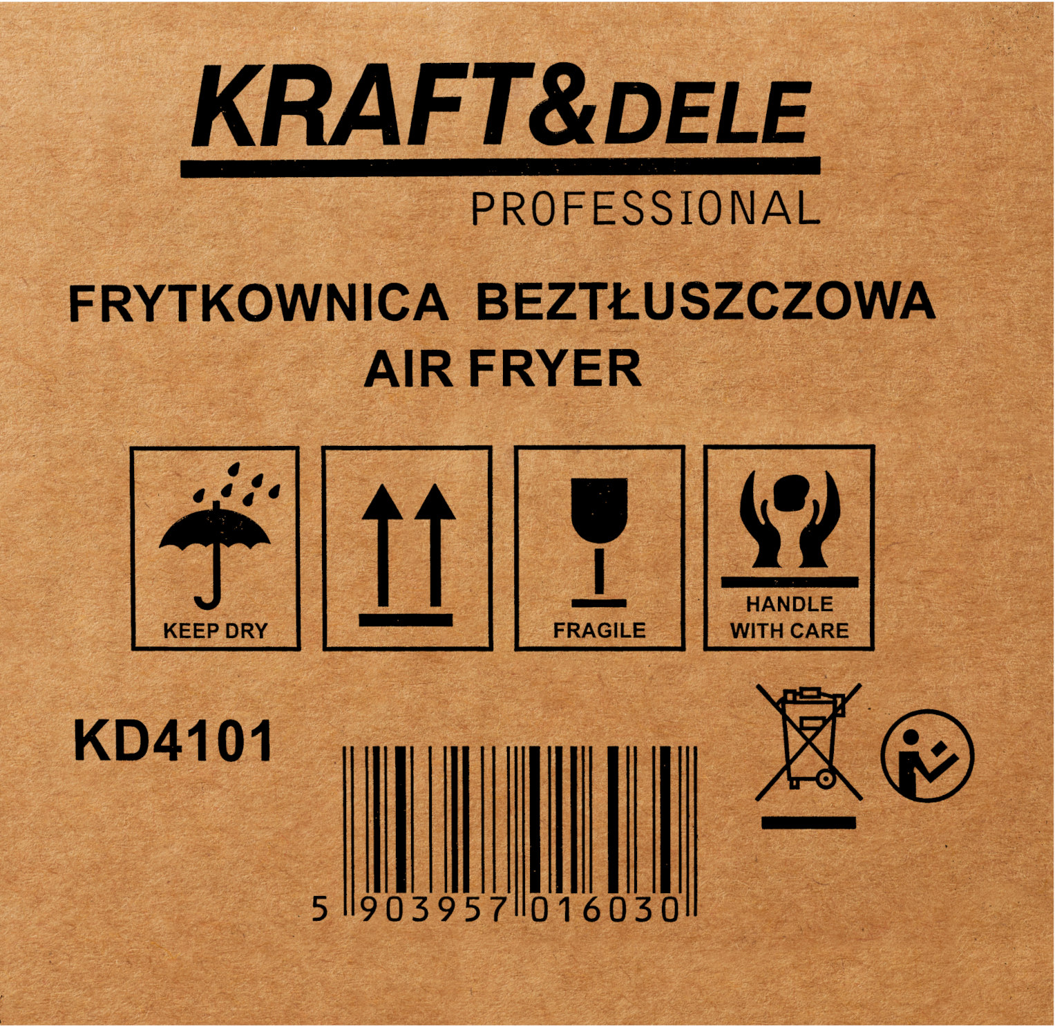 Airfryer rasvavaba fritüür 8L KRAFT&DELE KD4101 1850W
