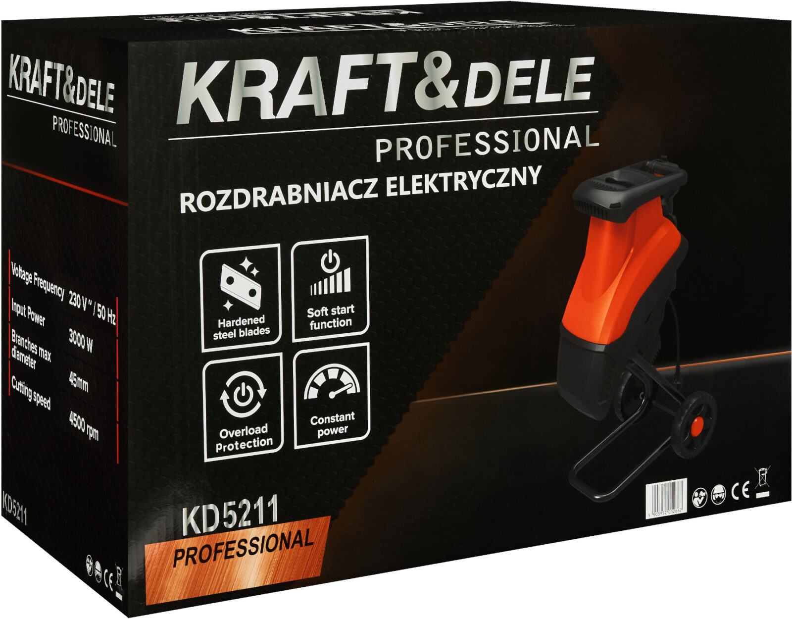ELEKTRILINE HAKKIJA 3000W 45MM KD5211