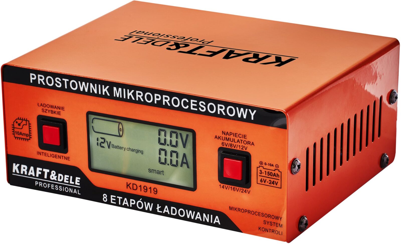 MIKROPROTSESSORIGA AKULAADIJA 10A 6/8/12/14/16/24V