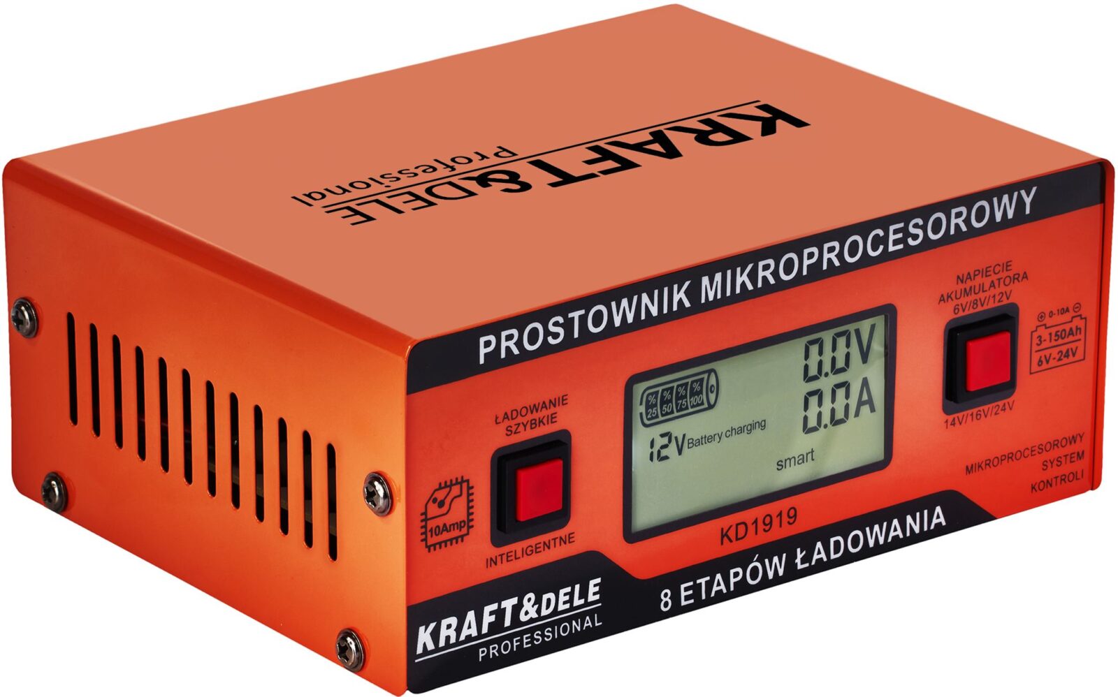 MIKROPROTSESSORIGA AKULAADIJA 10A 6/8/12/14/16/24V