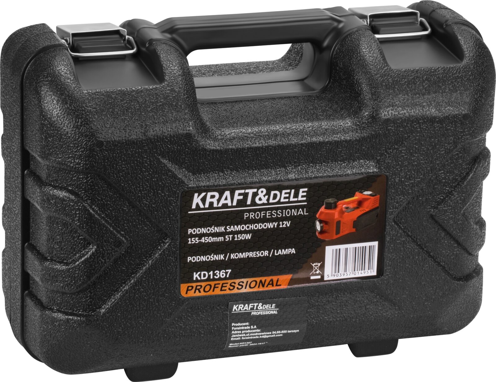 Autotõstur 12V + kompressor + taskulamp KD1367