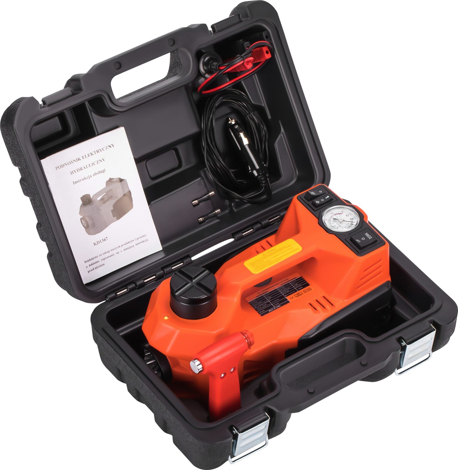 Autotõstur 12V + kompressor + taskulamp KD1367