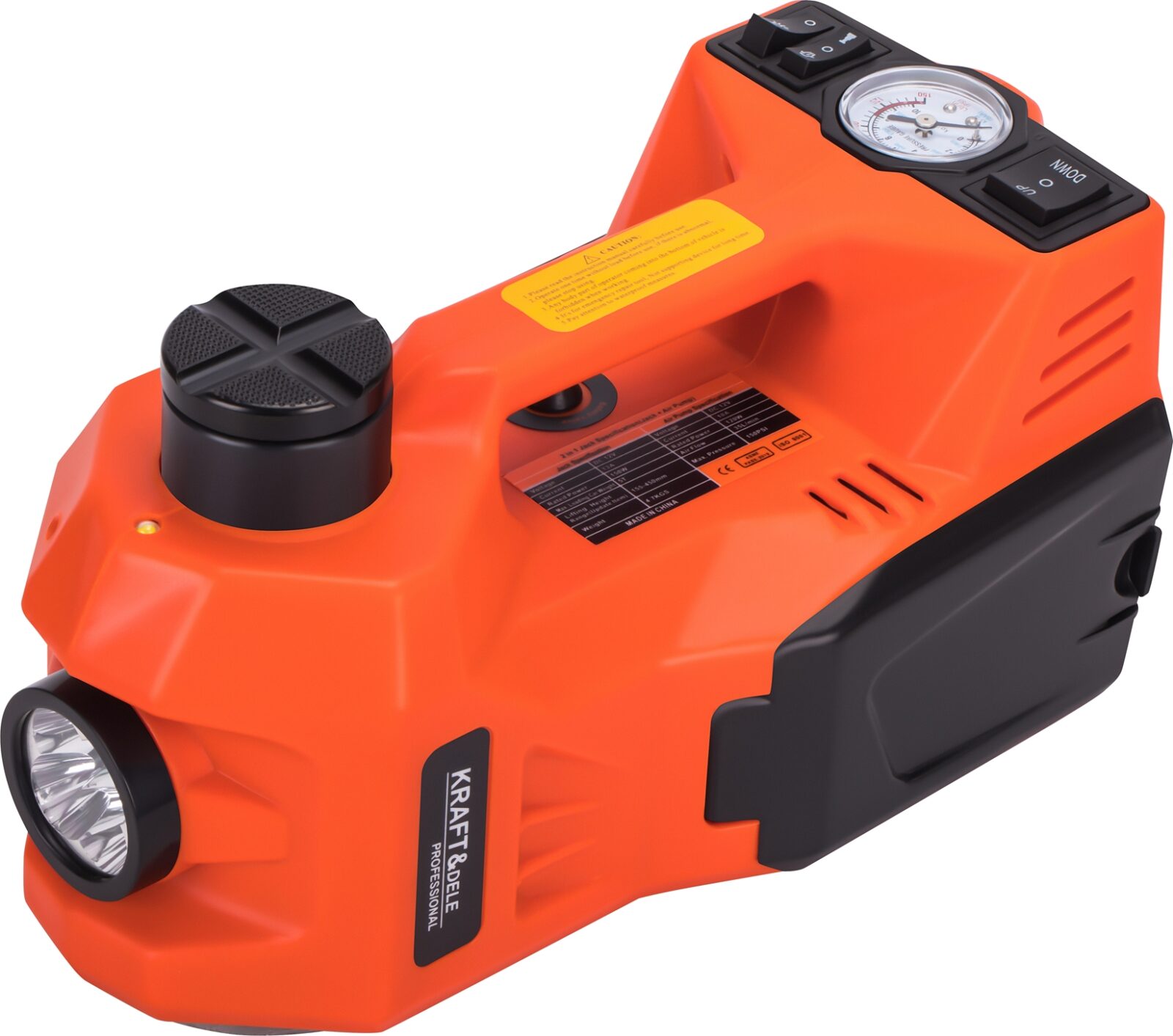 Autotõstur 12V + kompressor + taskulamp KD1367