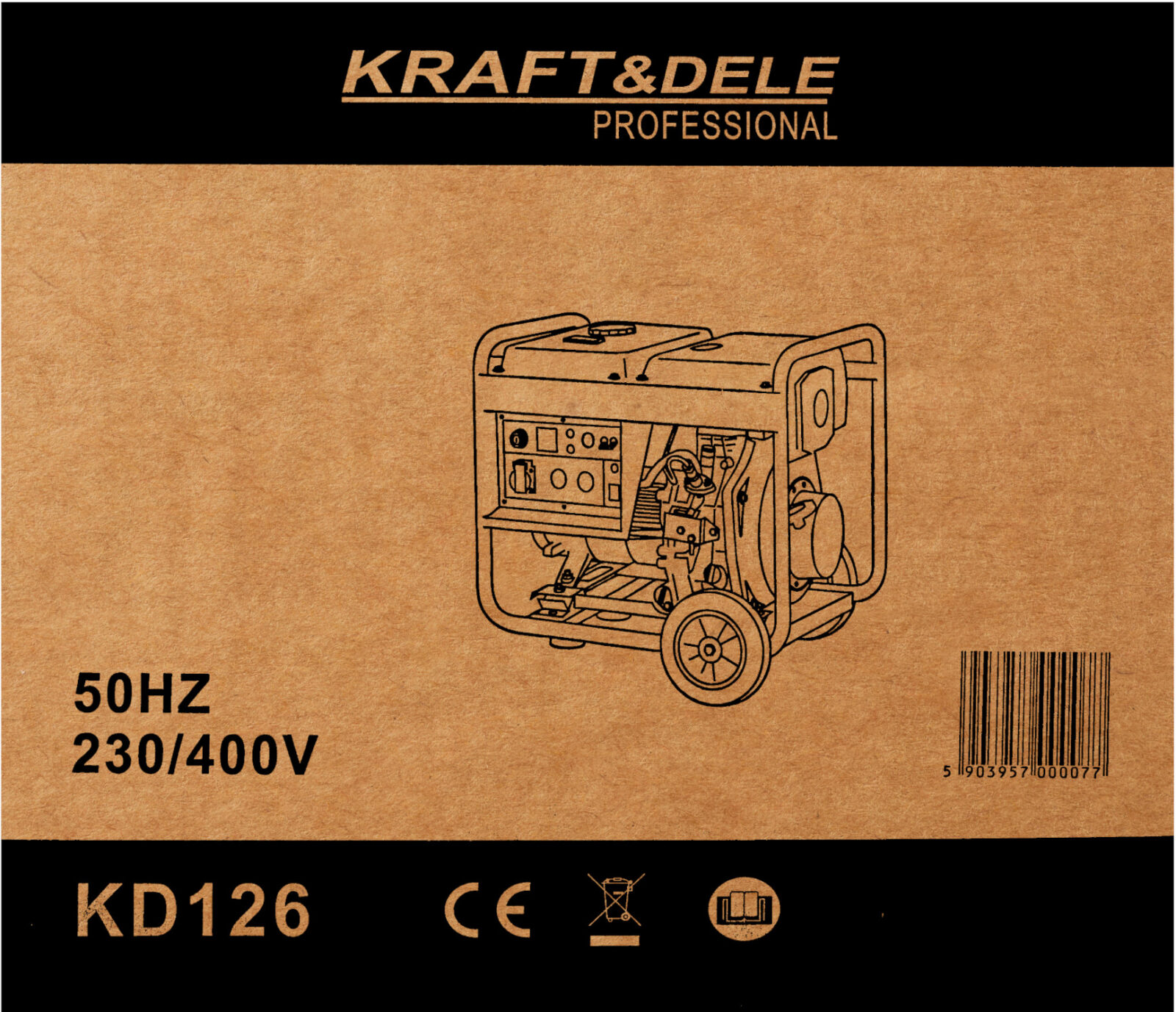 Diisligeneraator 8kW 80% 230/380V KD126