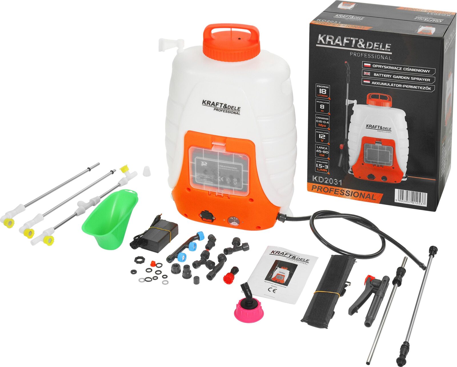Akupritsija 18L komplekt XXL piigiga 12V 8Ah KD2031