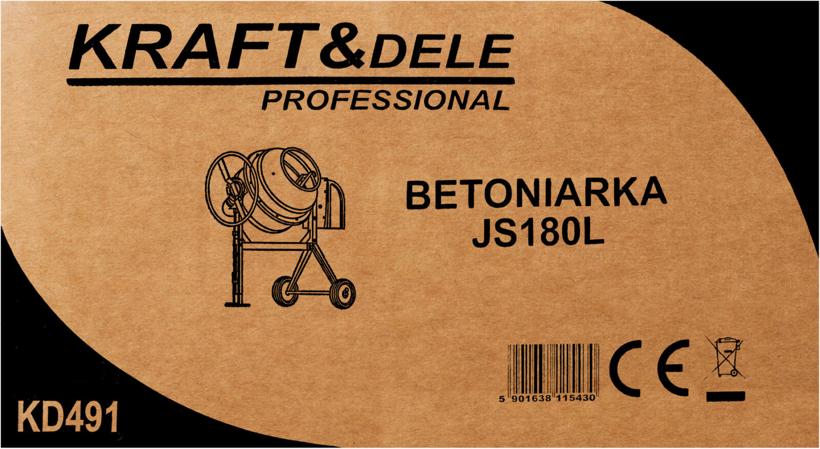 Betonisegaja 180L 1250W 230V KD491