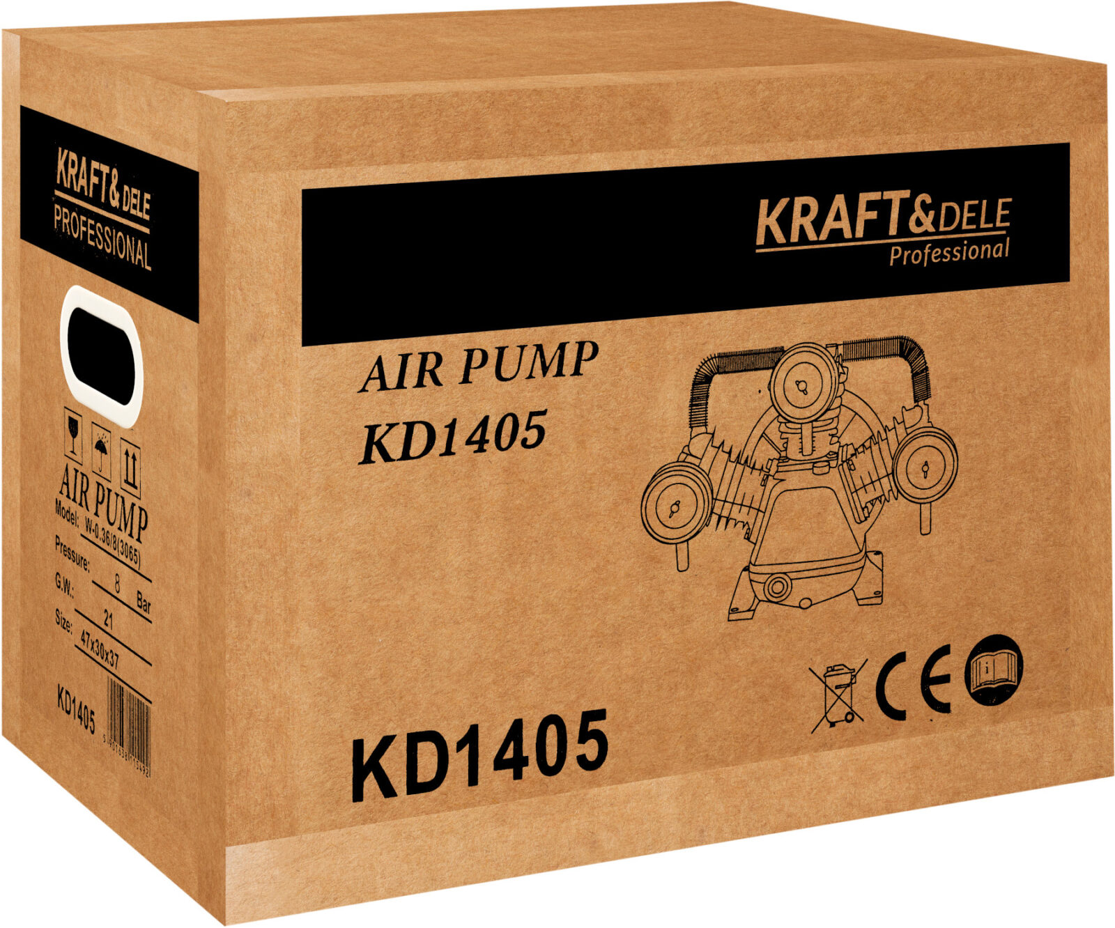 Kompressor 3kW 3 kolviga KD1405