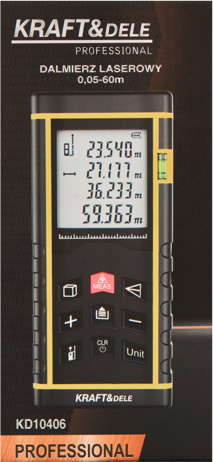 Laserlik digitaalne mõõtur kaugusemõõtja 60m KD10406