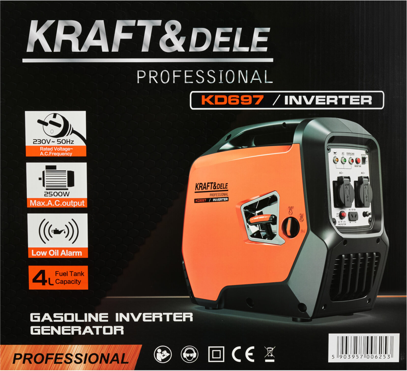 Invertergeneraator 2,3 kW / 2,5 kW KD697