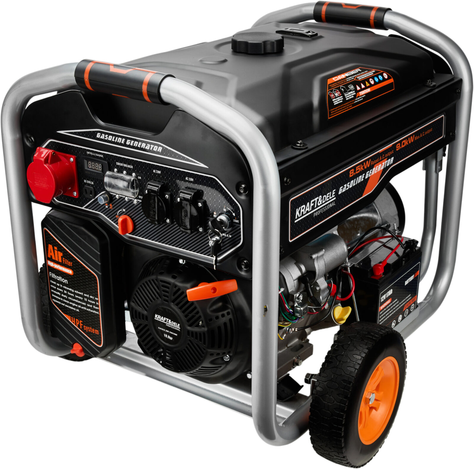 GENERAATOR 12V 230V 400V 9kW BENSIIN KD3122
