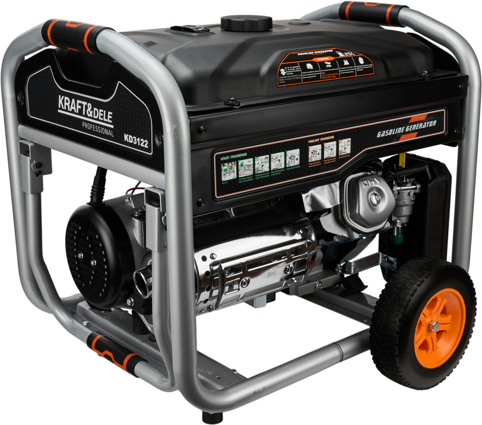 GENERAATOR 12V 230V 400V 9kW BENSIIN KD3122