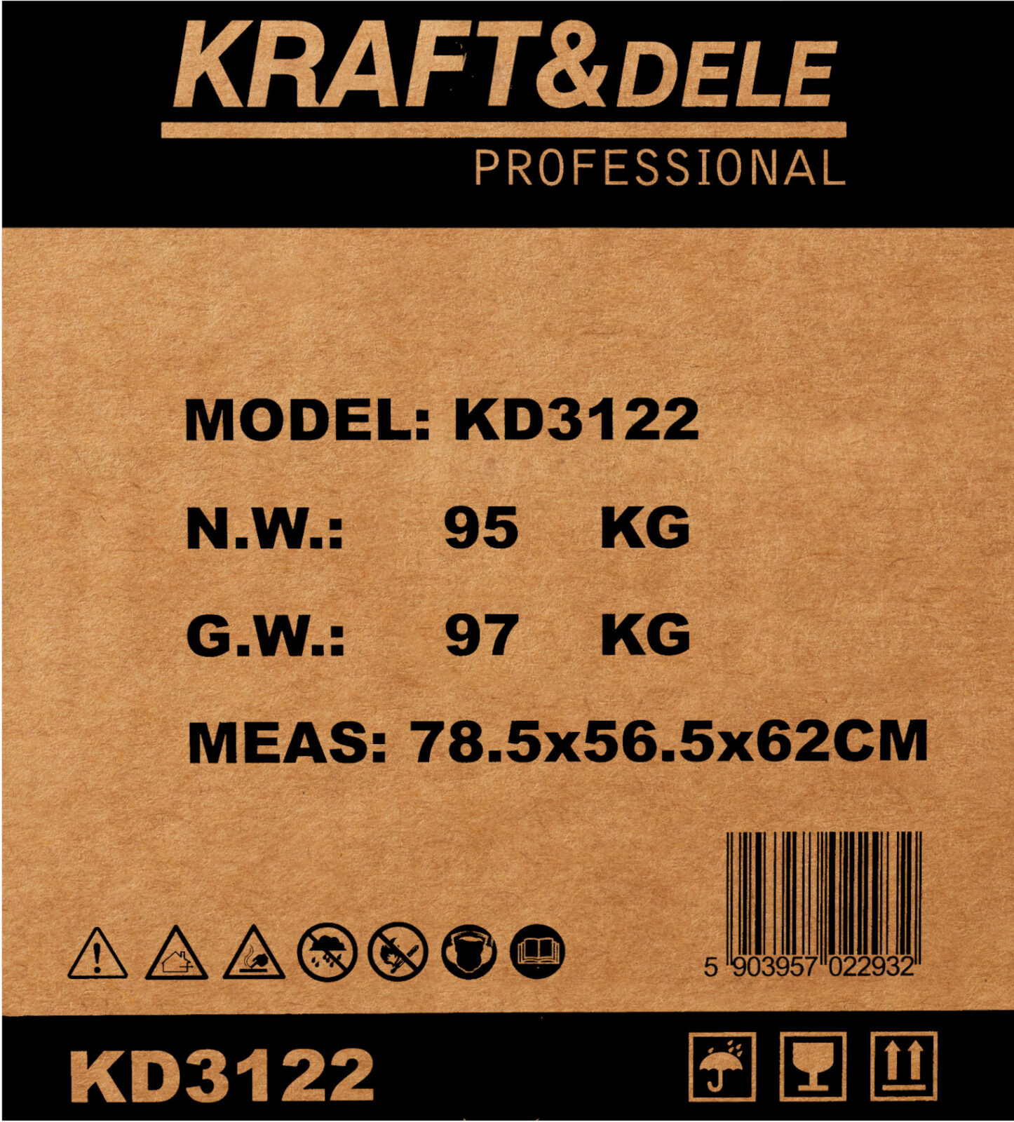 GENERAATOR 12V 230V 400V 9kW BENSIIN KD3122