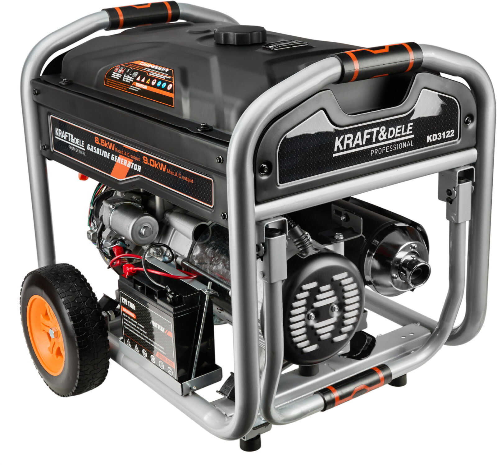 GENERAATOR 12V 230V 400V 9kW BENSIIN KD3122