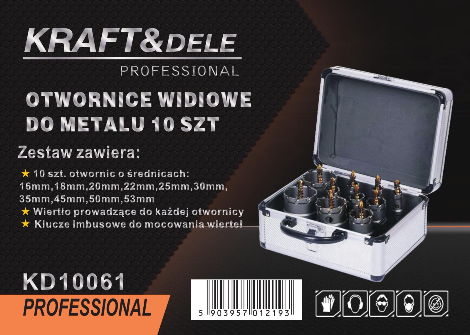 Karbiidfrees-puurid metallile 10 tk KD10061