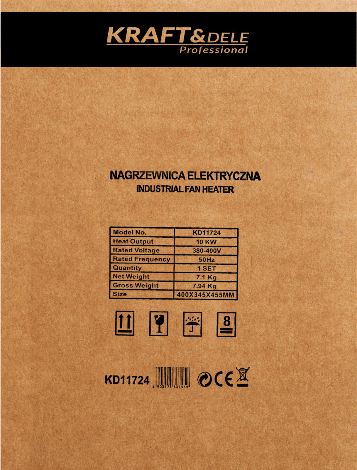 Elektriline puhurküttekeha 10kW KD11724