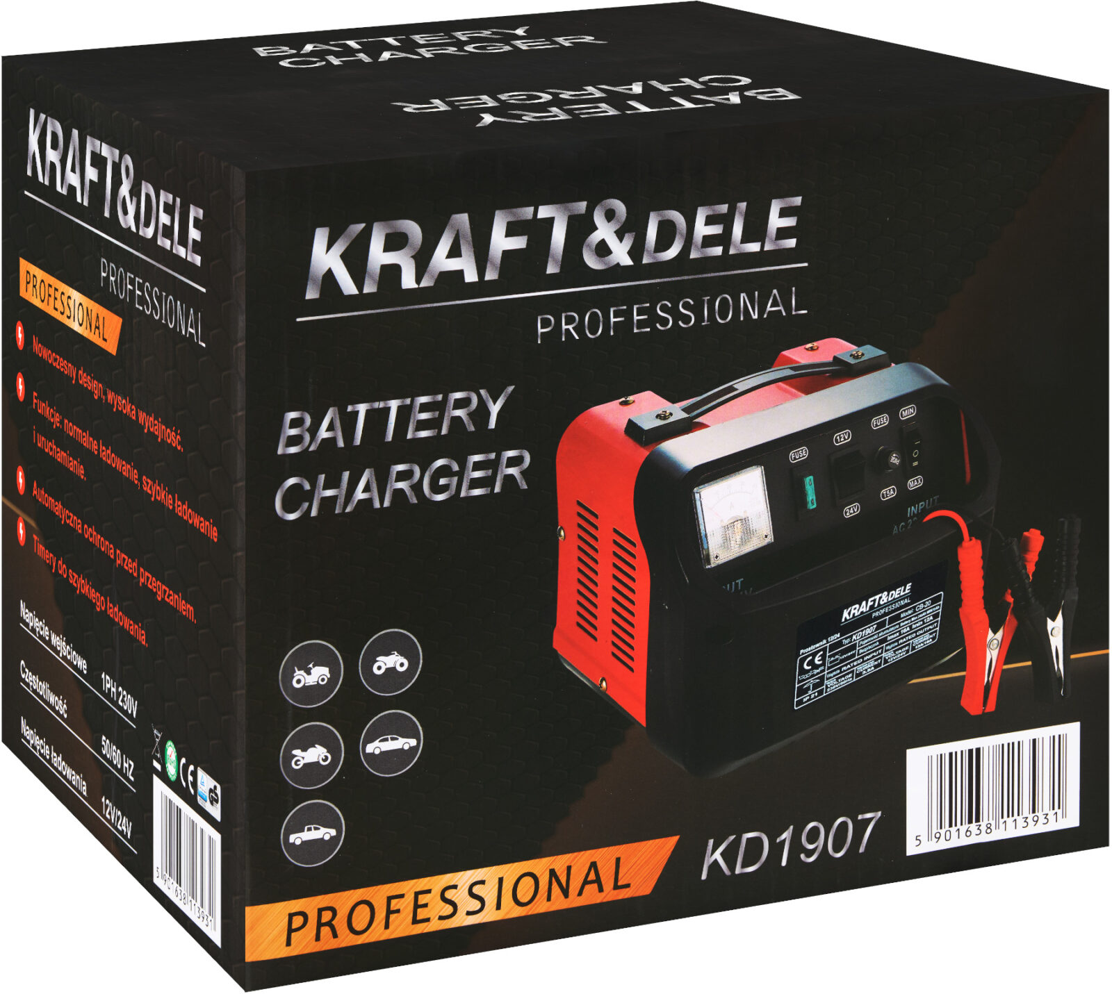 Autoakulaadija 12V 24V 20A 200Ah KD1907