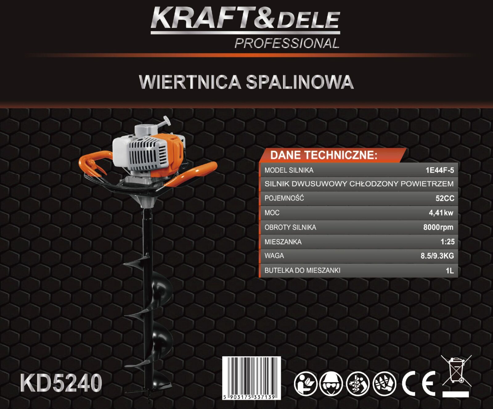 Bensiinimaapuur 4,41kW 8000rpm KD5240