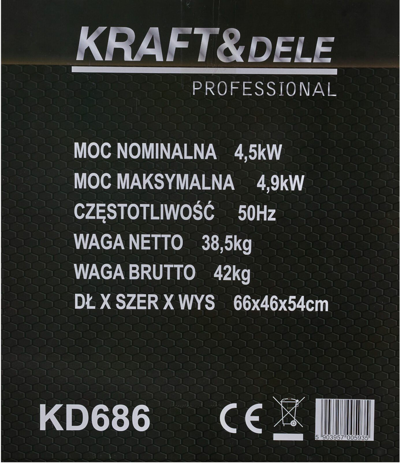 Inverter-generaator 4,5kW / 4,9kW KD686