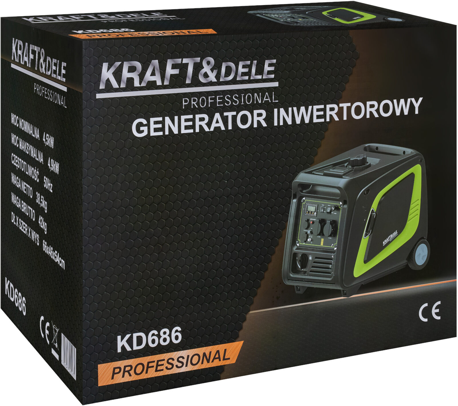Inverter-generaator 4,5kW / 4,9kW KD686