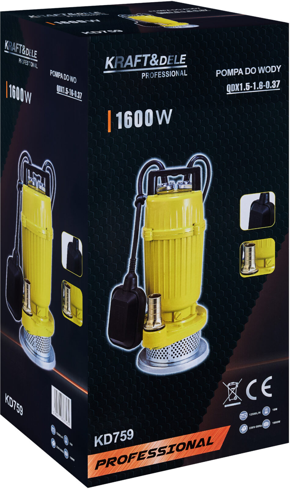 Sukelpump ujukiga 1600W 1″ KD759