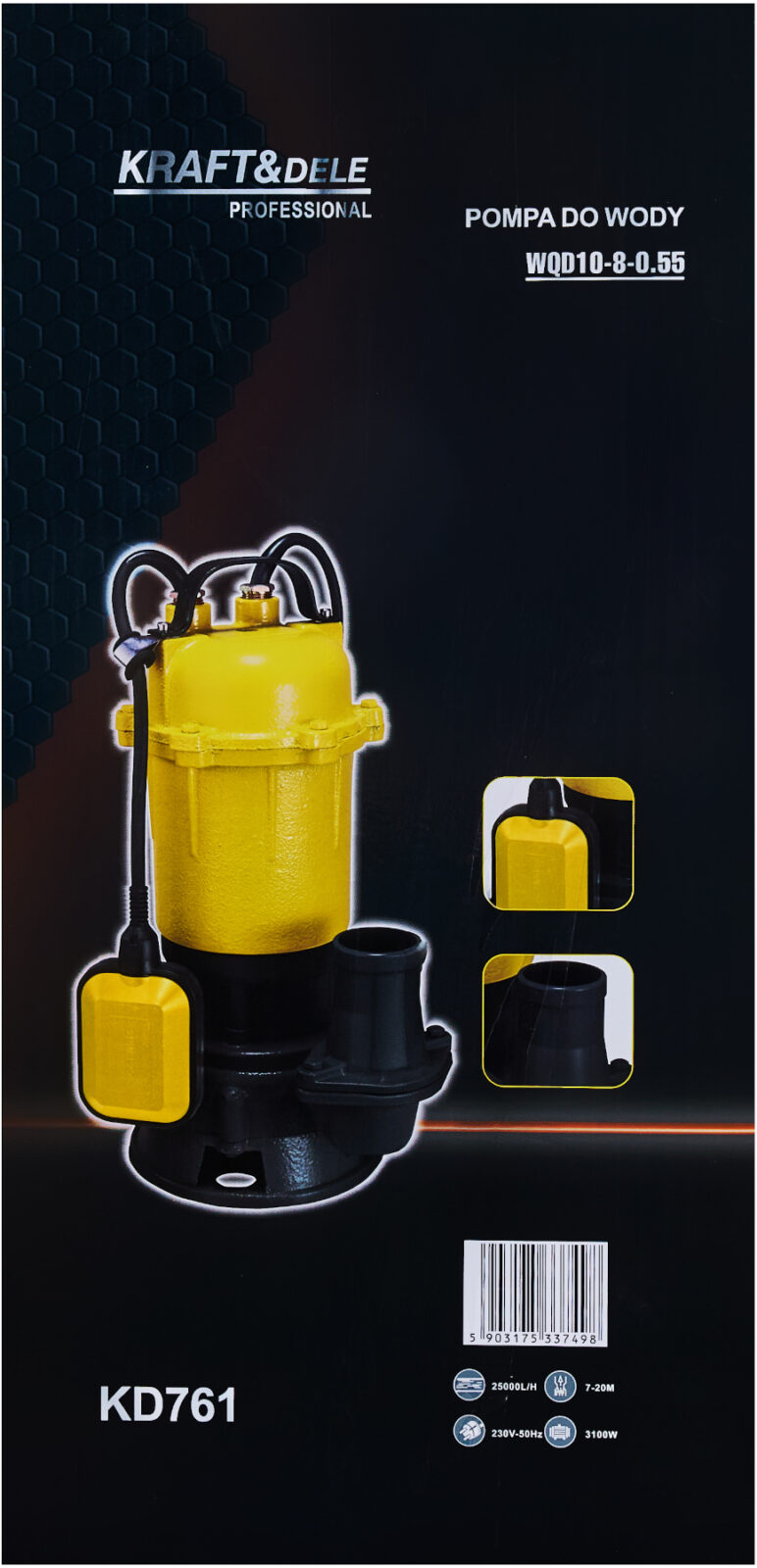 VEEPUMP PURUSTIGA JA UJUKIGA 3100 W KD761