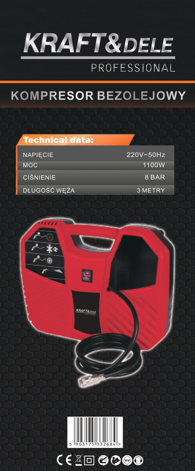 Õlivaba kompressor 1100W KD429