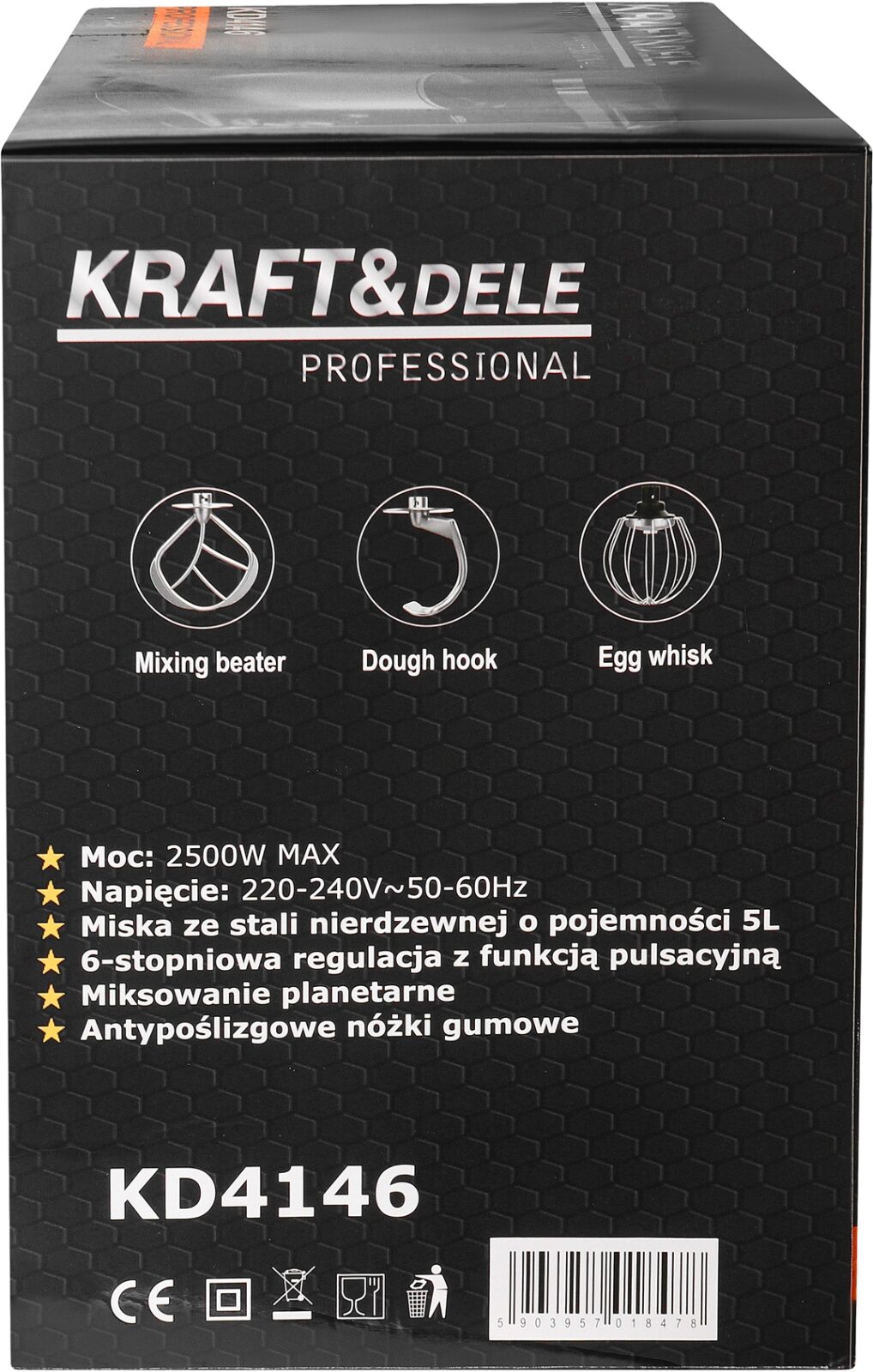 Planetaarmikser max. 2500W / 5L KD4146