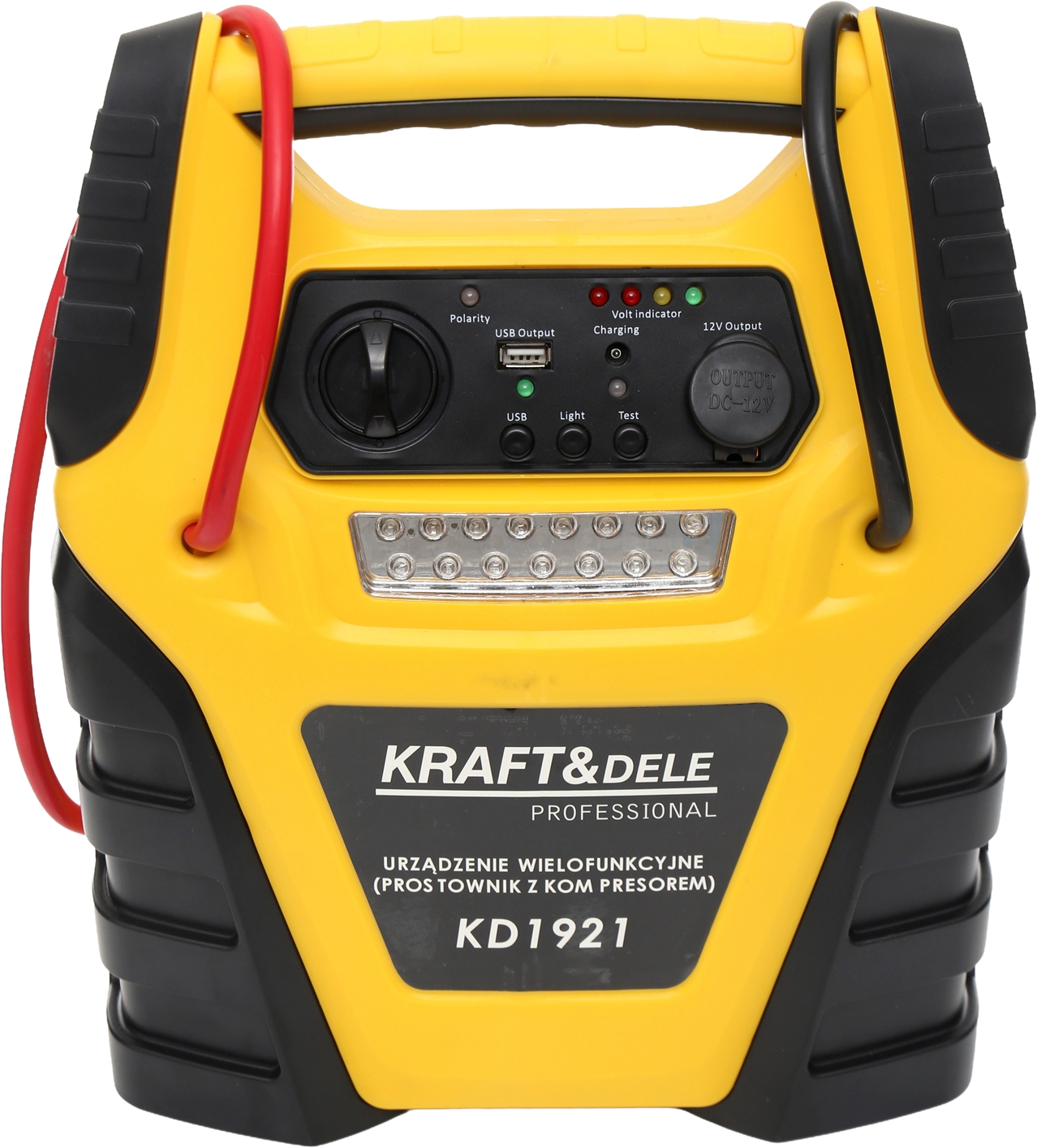 Jump starter 5in1 – mitmeotstarbeline seade – käivitus, kompressor, taskulamp KD1921