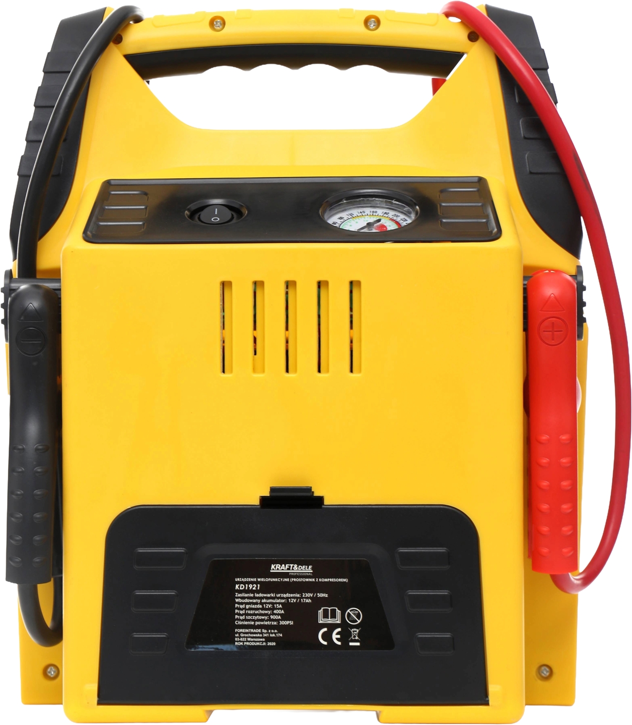 Jump starter 5in1 – mitmeotstarbeline seade – käivitus, kompressor, taskulamp KD1921