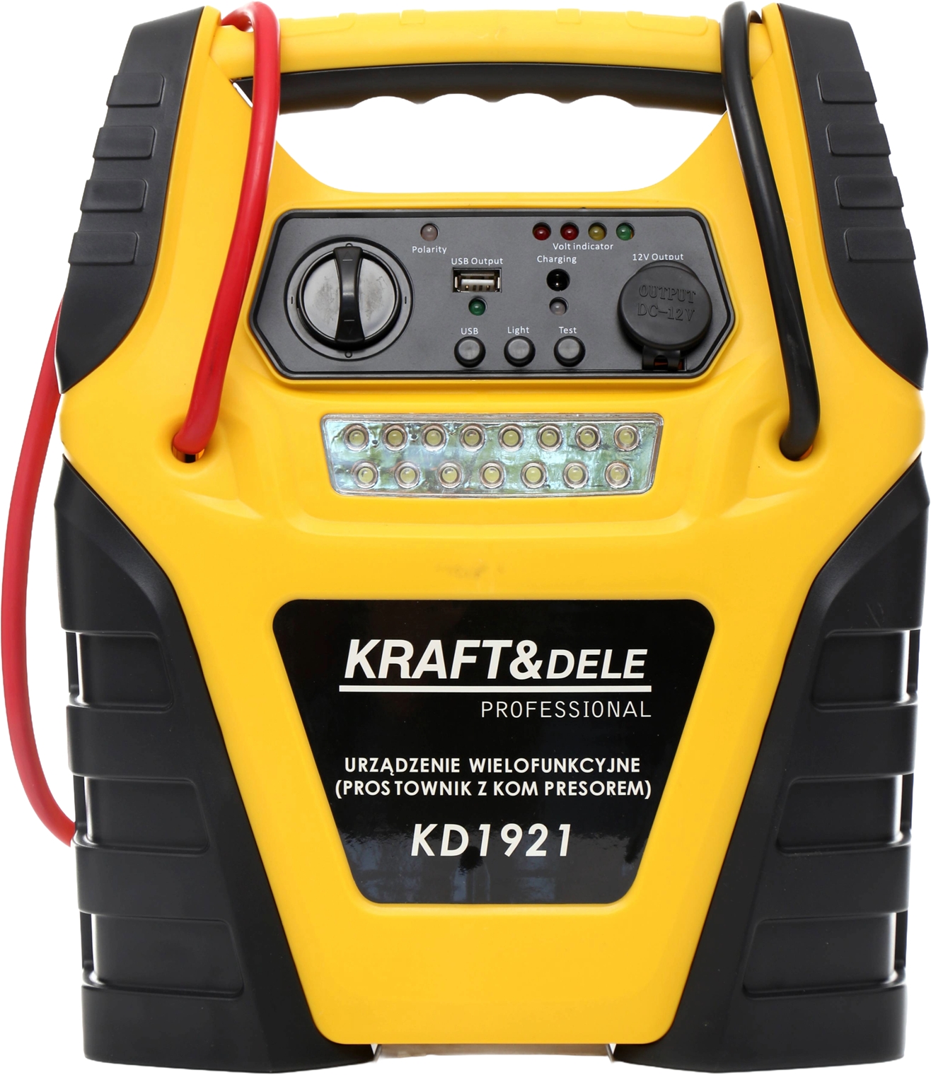 Jump starter 5in1 – mitmeotstarbeline seade – käivitus, kompressor, taskulamp KD1921