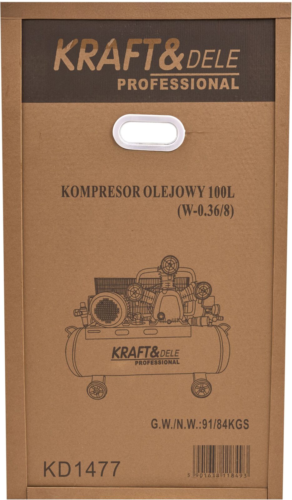 Õlikompressor 100L 3 kolbi KD1477 + separator