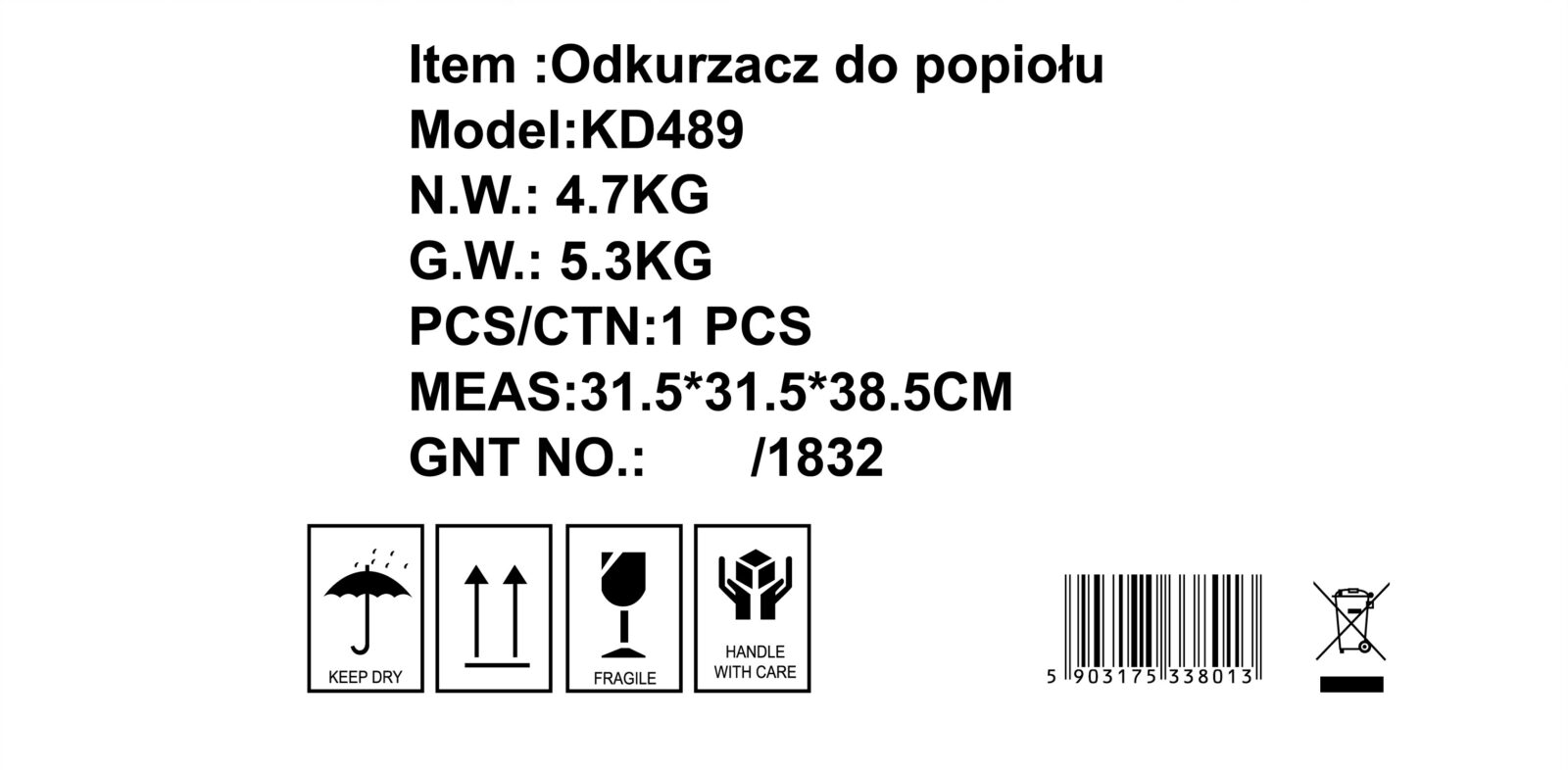 Tööstuslik tolmuimeja ja tuhatolmuimeja KD489