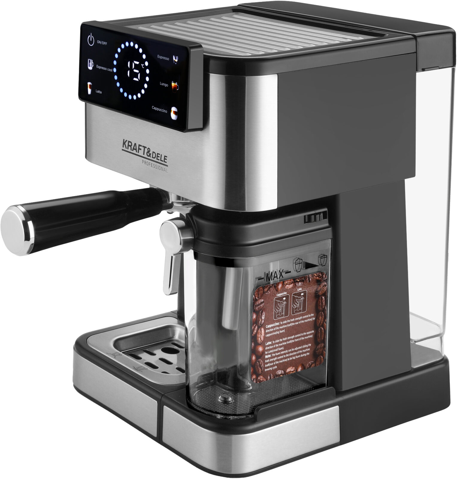 ESPRESSOKOHVIMASIN 1500W 20 BAR LCD KD4292
