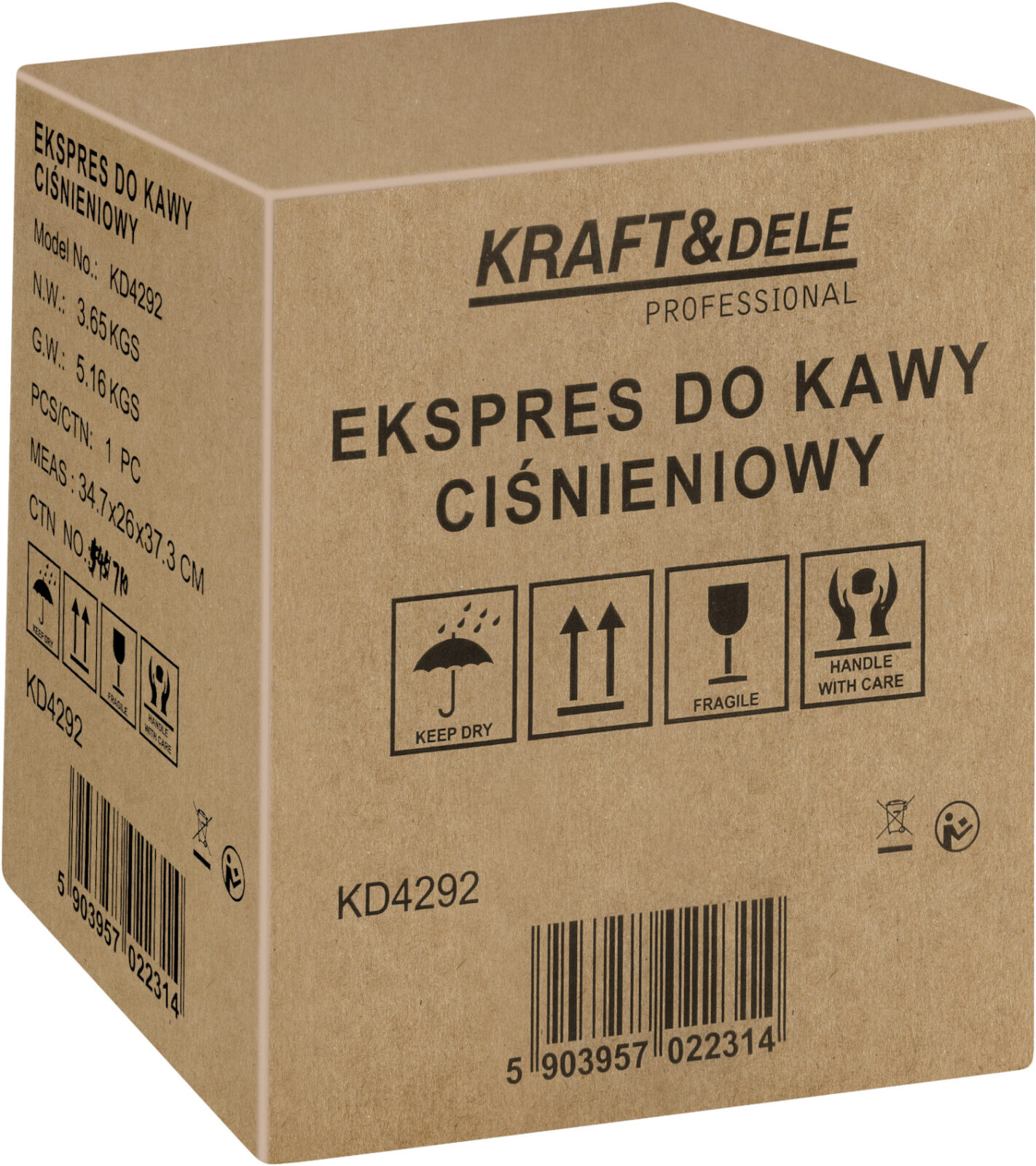 ESPRESSOKOHVIMASIN 1500W 20 BAR LCD KD4292