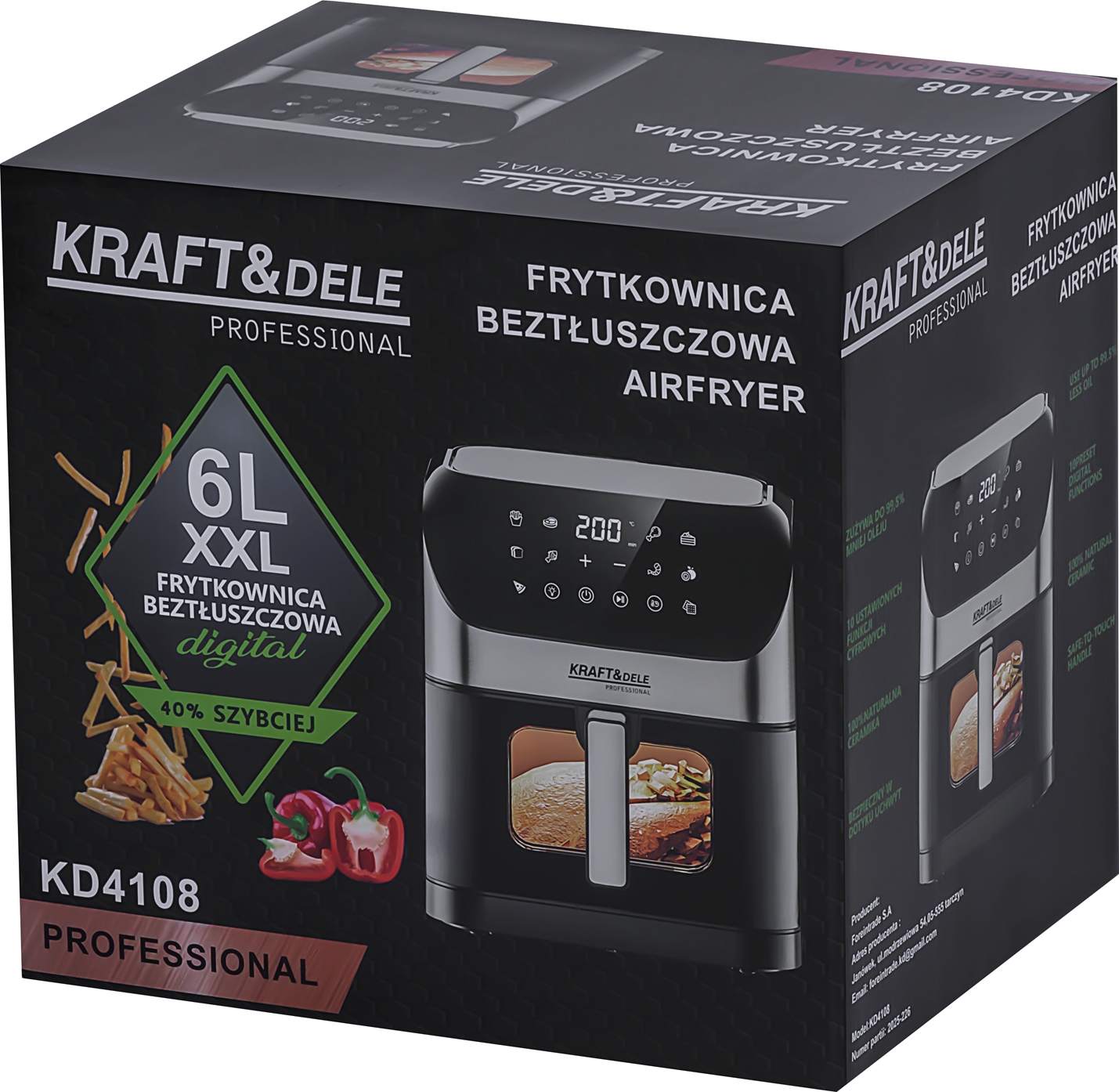Rasvavaba fritüür Airfryer 6L KD4108