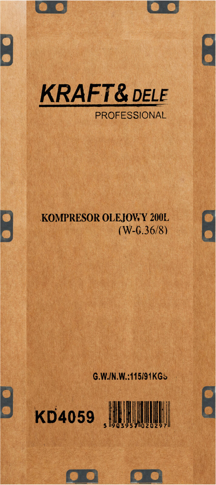ÕLIKOMPRESSOR 200L 4100W 650L/min KD4059