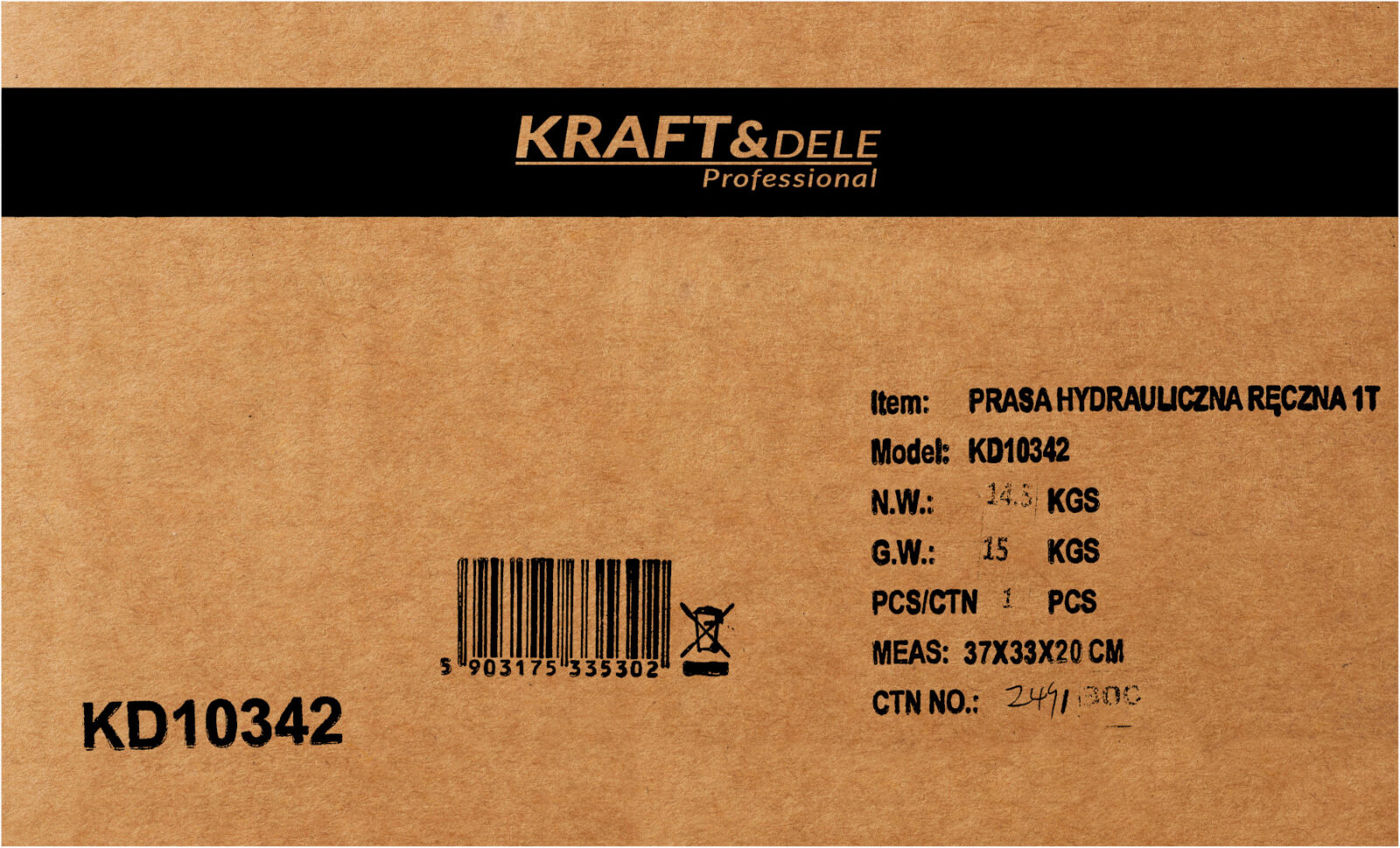 Käsipress 1T KD10342