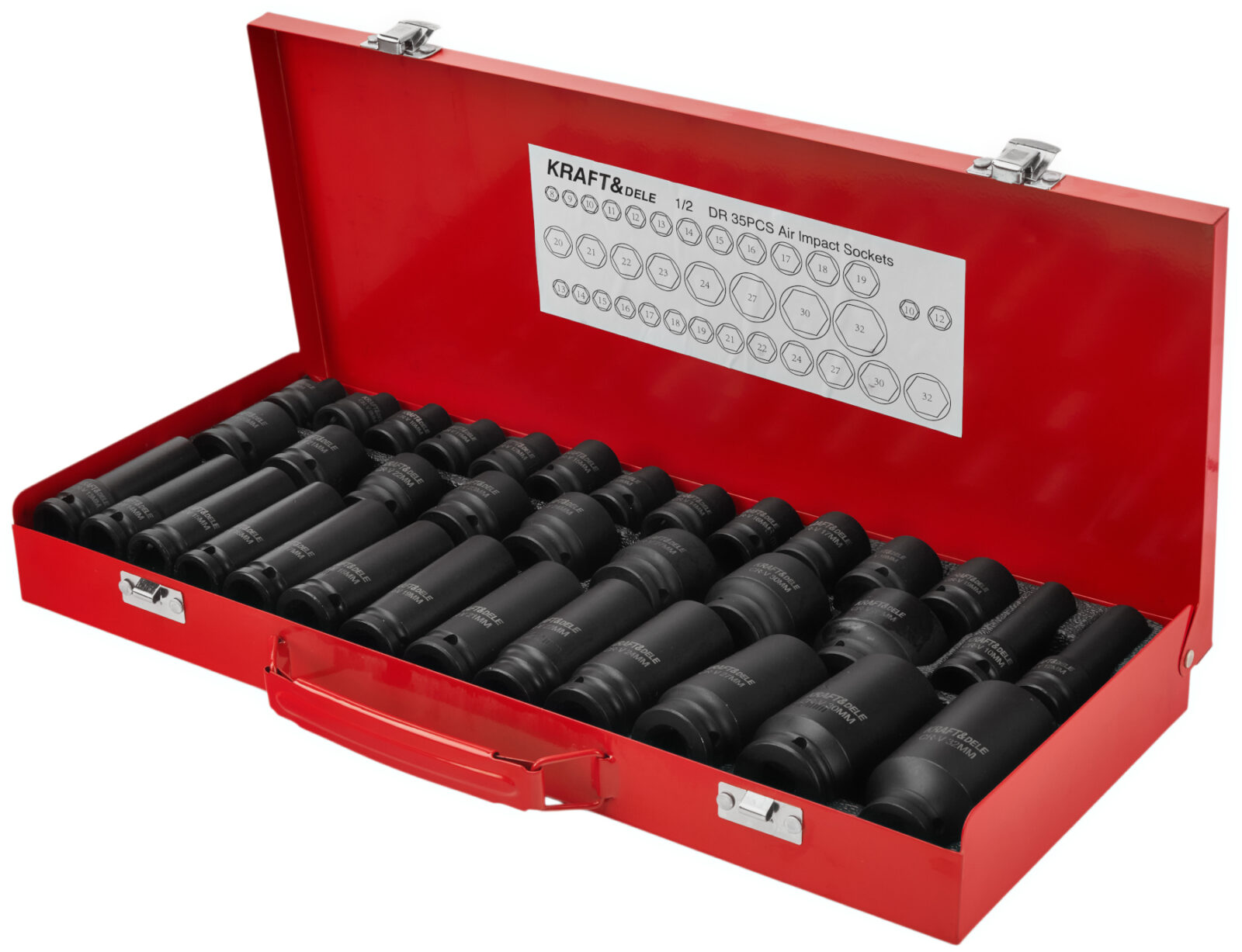 LÖÖKPADRUNITE KOMPLEKT 1/2″ 35tk. 8-32mm KD11756