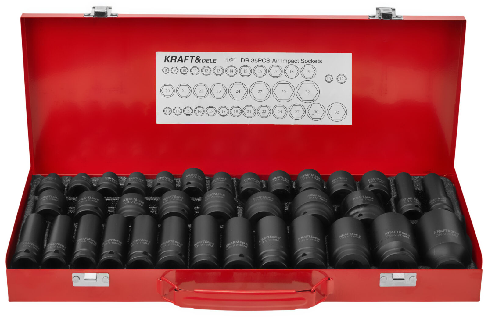 LÖÖKPADRUNITE KOMPLEKT 1/2″ 35tk. 8-32mm KD11756