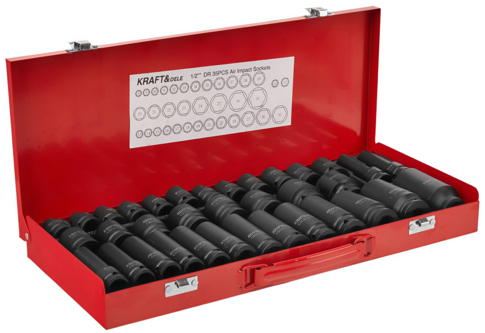 LÖÖKPADRUNITE KOMPLEKT 1/2″ 35tk. 8-32mm KD11756