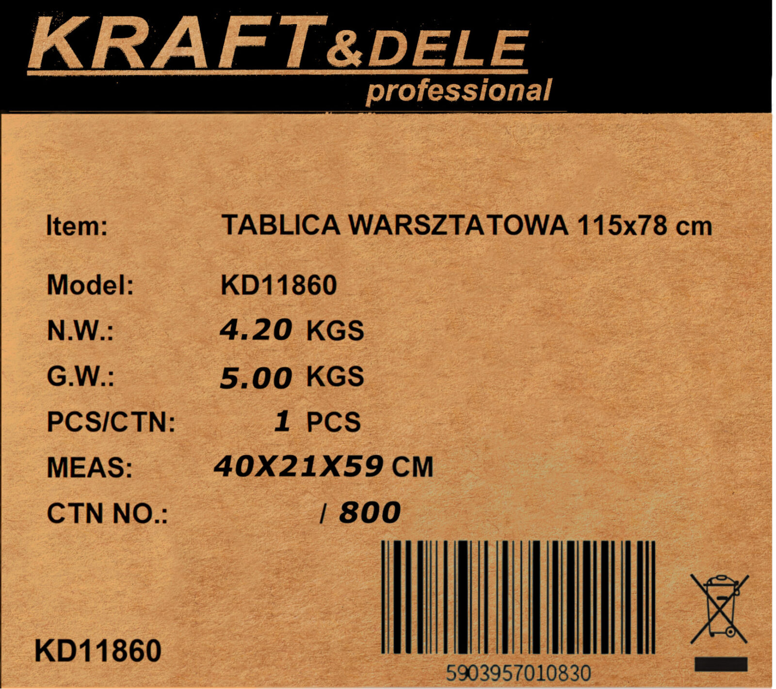 TÖÖKOJA TAHVEL 115×78 cm KD11860