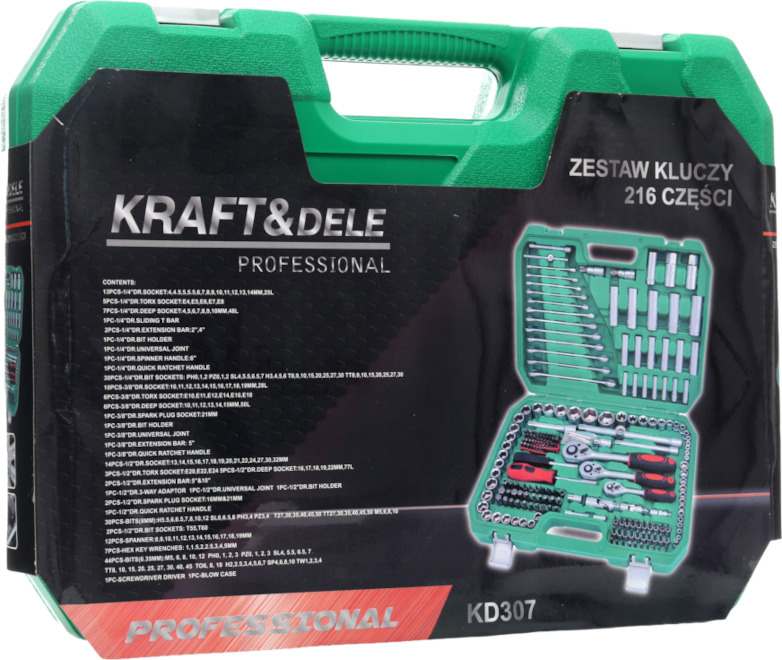 Suur Padrunvõtmete Komplekt Lehtvõtmed KD307 216el. Kohver