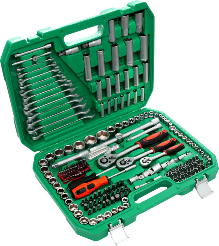 Suur Padrunvõtmete Komplekt Lehtvõtmed KD307 216el. Kohver