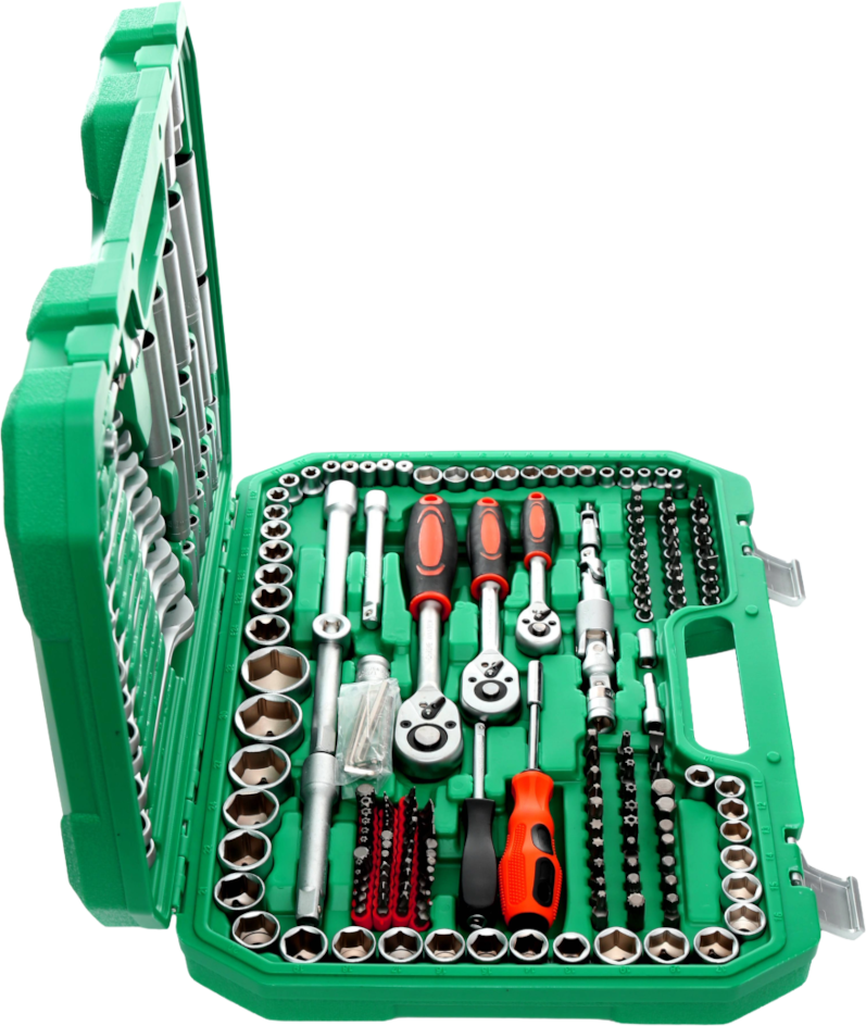 Suur Padrunvõtmete Komplekt Lehtvõtmed KD307 216el. Kohver