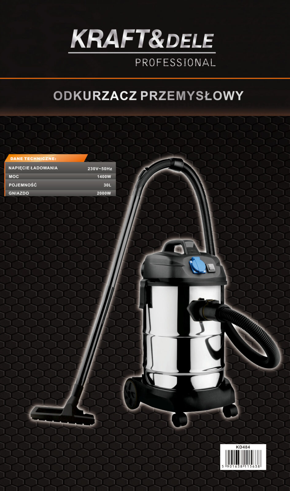 Tööstuslik tolmuimeja 30L 1400W KD484